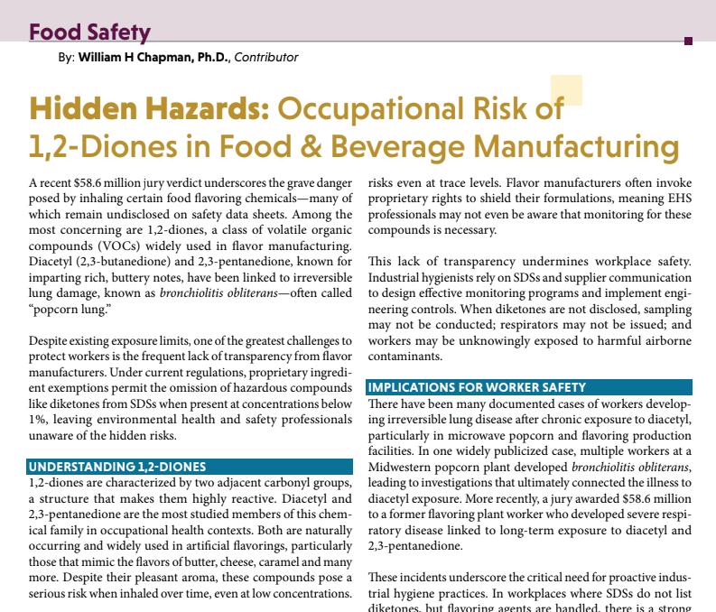 🚨 New Publication — to appear in "Industrial Hygiene in the Workplace", November/December 2025